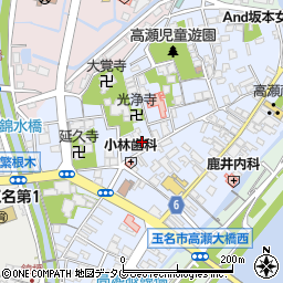 熊本県玉名市高瀬307-1周辺の地図