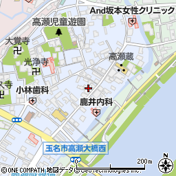 熊本県玉名市高瀬169周辺の地図
