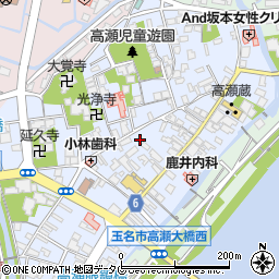 熊本県玉名市高瀬182周辺の地図