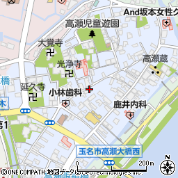 熊本県玉名市高瀬186周辺の地図