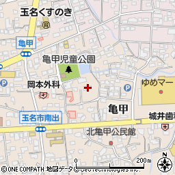 熊本県玉名市亀甲232周辺の地図