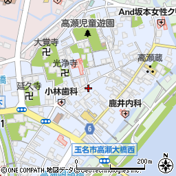 熊本県玉名市高瀬183周辺の地図