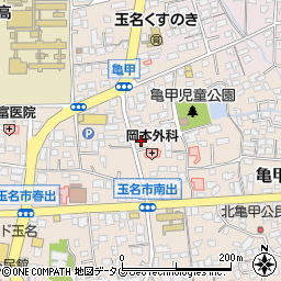 熊本県玉名市亀甲249-8周辺の地図