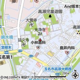 熊本県玉名市高瀬307周辺の地図
