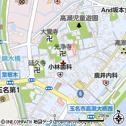 熊本県玉名市高瀬307周辺の地図