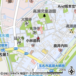 熊本県玉名市高瀬313周辺の地図
