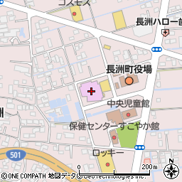 長洲町役場　ながす未来館周辺の地図