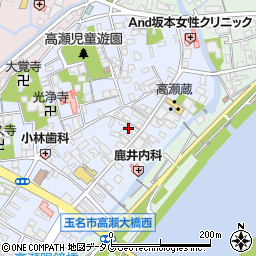 熊本県玉名市高瀬166周辺の地図
