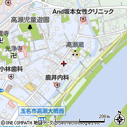 熊本県玉名市高瀬160周辺の地図