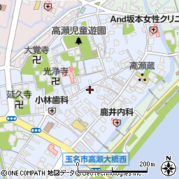 熊本県玉名市高瀬177周辺の地図