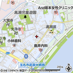 熊本県玉名市高瀬171周辺の地図