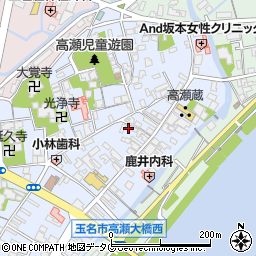 熊本県玉名市高瀬172周辺の地図