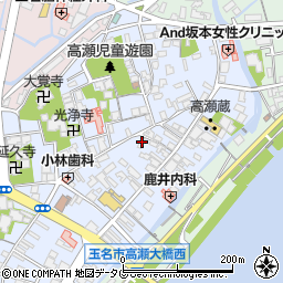 熊本県玉名市高瀬173周辺の地図