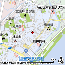 熊本県玉名市高瀬173周辺の地図