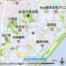 熊本県玉名市高瀬176周辺の地図