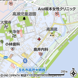 熊本県玉名市高瀬136周辺の地図