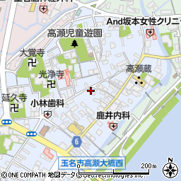 熊本県玉名市高瀬175周辺の地図