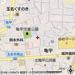 熊本県玉名市亀甲230周辺の地図