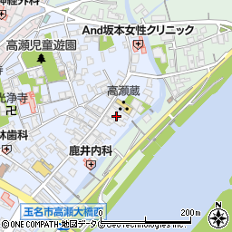 熊本県玉名市高瀬158周辺の地図
