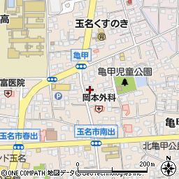 熊本県玉名市亀甲254周辺の地図