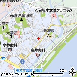 熊本県玉名市高瀬140周辺の地図