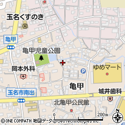 熊本県玉名市亀甲230-1周辺の地図