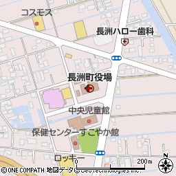 長洲町役場　税務課課税係周辺の地図