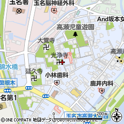 熊本県玉名市高瀬309周辺の地図