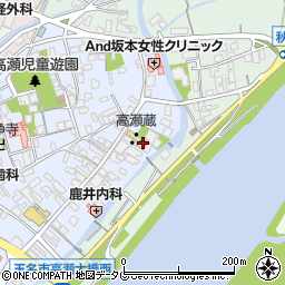 熊本県玉名市高瀬155周辺の地図
