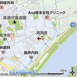 熊本県玉名市高瀬157周辺の地図