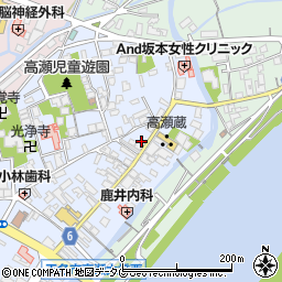 熊本県玉名市高瀬147周辺の地図