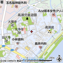 熊本県玉名市高瀬331周辺の地図