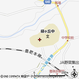 竹田市立緑ヶ丘中学校周辺の地図