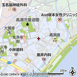 熊本県玉名市高瀬128周辺の地図