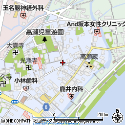 熊本県玉名市高瀬128周辺の地図