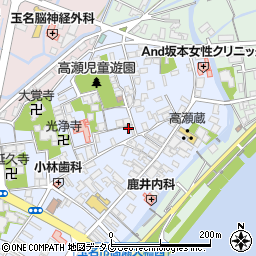 熊本県玉名市高瀬127周辺の地図