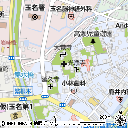 熊本県玉名市高瀬366周辺の地図