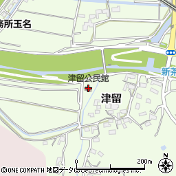 津留公民館周辺の地図