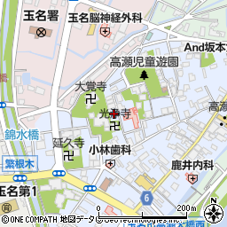 熊本県玉名市高瀬351周辺の地図