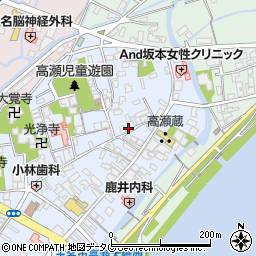 熊本県玉名市高瀬113周辺の地図