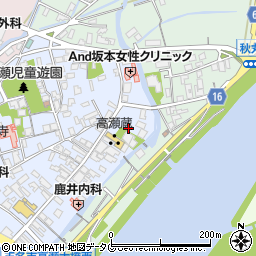 熊本県玉名市高瀬74周辺の地図