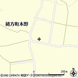 大分県豊後大野市緒方町木野1172-1周辺の地図