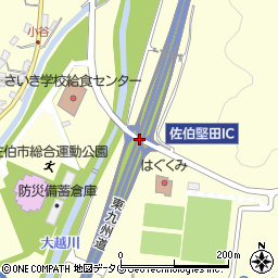 佐伯堅田ＩＣ周辺の地図