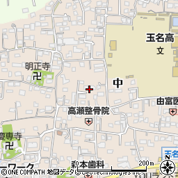 熊本県玉名市中周辺の地図