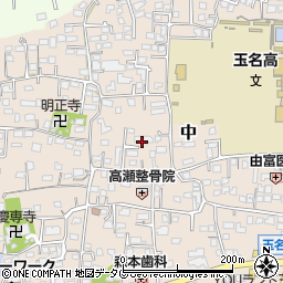 熊本県玉名市中周辺の地図