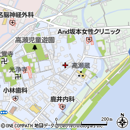 熊本県玉名市高瀬84周辺の地図