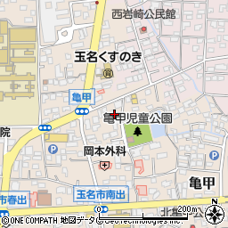 熊本県玉名市亀甲260周辺の地図