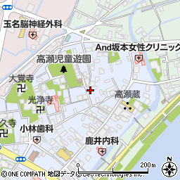 熊本県玉名市高瀬106周辺の地図