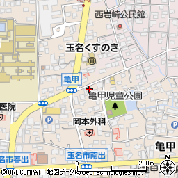 熊本県玉名市亀甲259周辺の地図