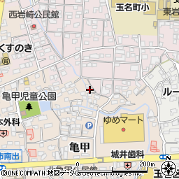 熊本県玉名市亀甲275周辺の地図